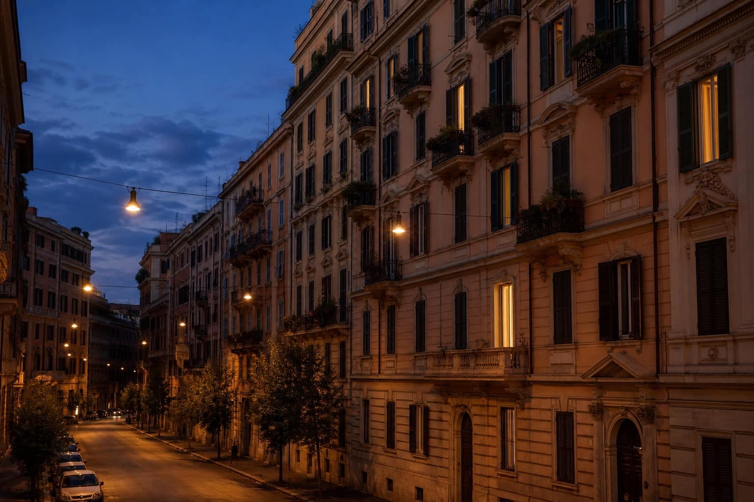 Palazzi di San Giovanni nella luce della sera